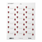 バーグ素朴ンディ赤フローラ結婚ズ差出人住所 ラベル (フルシート)