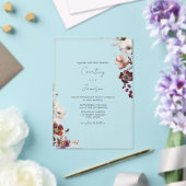 バーグ素朴ンディ赤面フローラ結婚ズ アクリル招待状 (インサイチュ (ウェディング))