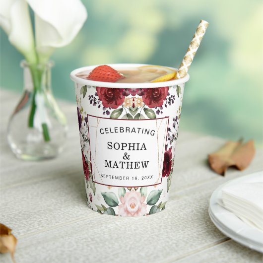 バーグ素朴ンディ赤面フローラ結婚抽象芸術 紙コップ (インサイチュ)