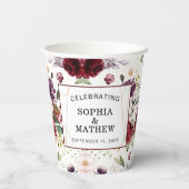 バーグ素朴ンディ赤面フローラ結婚抽象芸術 紙コップ (裏面)