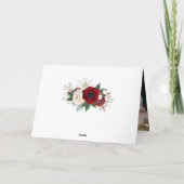 バーグ素朴ンディ·フローラ·メイソン·ジャ結婚ーさんありがとう サンキューカード (裏面)