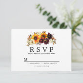 バーグ素朴ンド赤フローラ結婚ズ 出欠カード (スタンド正面)