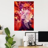 バーグ芸術的ンディフローラ抽象芸術絵画ズ ポスター (ホームオフィス)