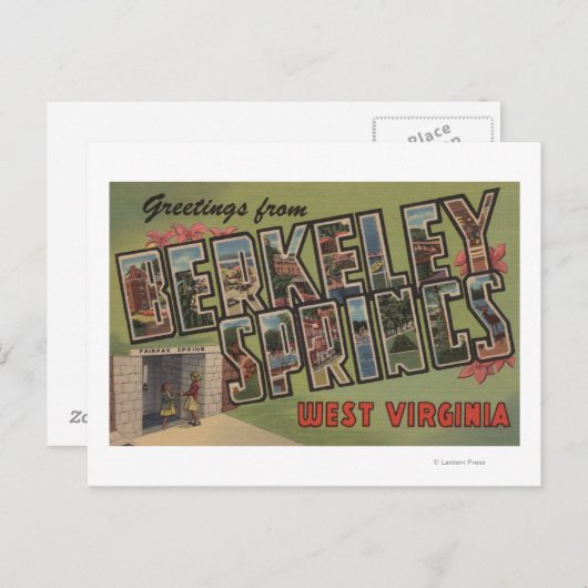 バーケリー・スプリングス, ウェストバージニア州 ポストカード (正面/裏面)