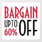 バーゲン割引 ウィンドウサイン (シート)