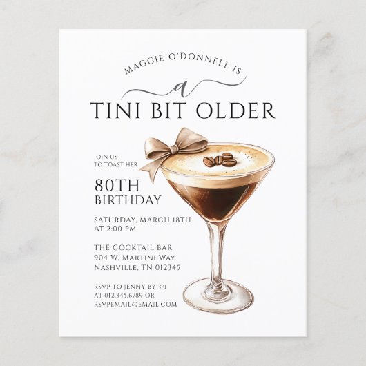 バーゲンA Tini少し年上のMartini 80誕生日 (正面)
