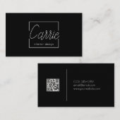 バーコモダンード名刺を使用したインテリアデザイン 名刺 (正面/裏面)