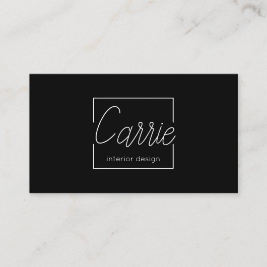 バーコモダンード名刺を使用したインテリアデザイン 名刺 (正面)