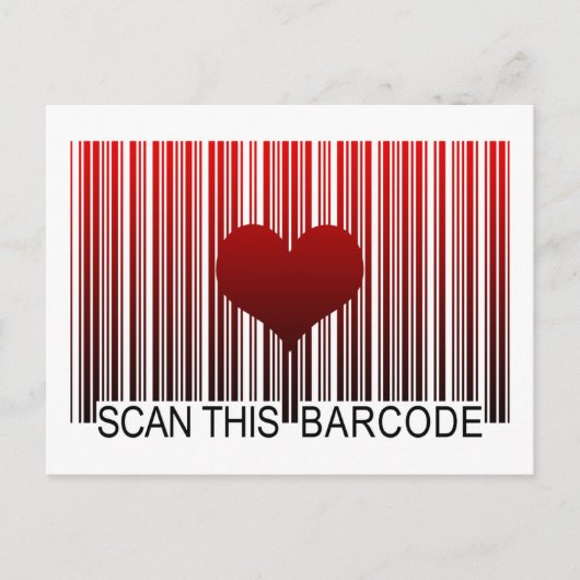 バーコードが大好き ポストカード (正面)