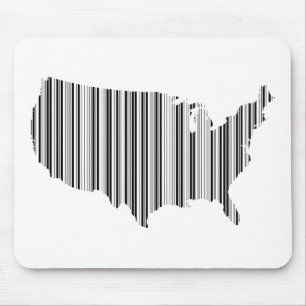 バーコードで表したアメリカ合衆国 マウスパッド