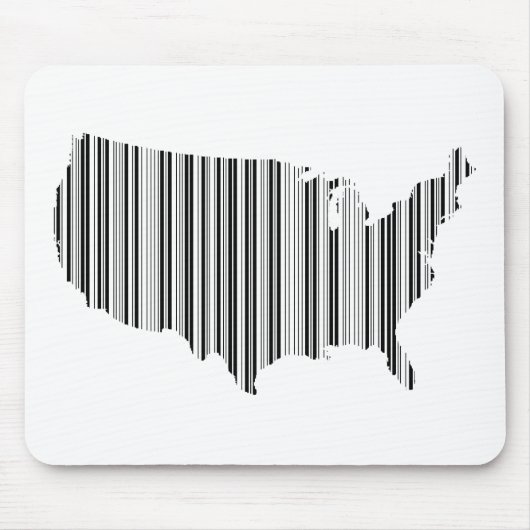 バーコードで表したアメリカ合衆国 マウスパッド (正面)