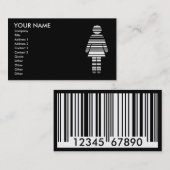 バーコードの女の子 名刺 (正面/裏面)