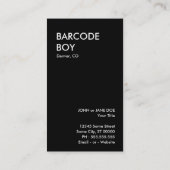 バーコードの女の子 名刺 (裏面)