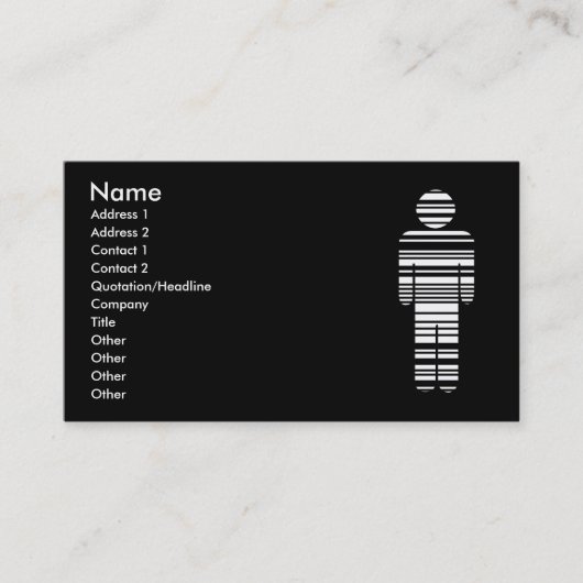 バーコードの男の子 名刺 (正面)