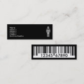 バーコードの男の子: 2味方される: スキニー名刺 (正面/裏面)