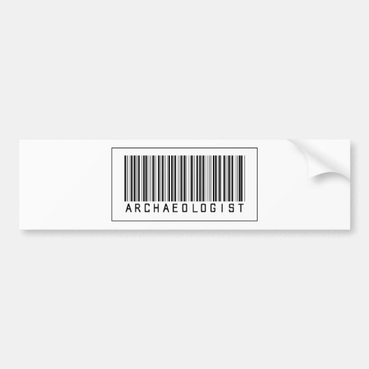 バーコードの考古学者 バンパーステッカー (正面)