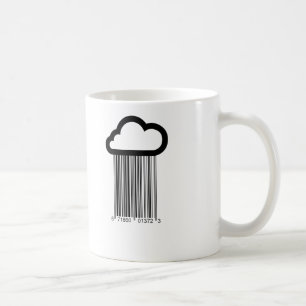 バーコードの雲のイラストレーションのマグ コーヒーマグカップ