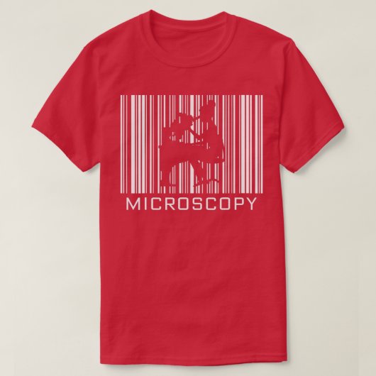 バーコードの顕微鏡シャドウ Tシャツ (デザイン正面)