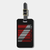 バーコードの飛び込みの旗 ラゲッジタグ (正面縦)