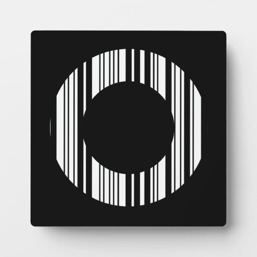 バーコードイニシャル O バーコードパターン フォトプラーク (正面)