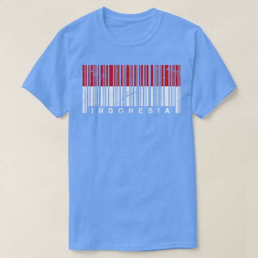 バーコードインドネシア Tシャツ (デザイン正面)