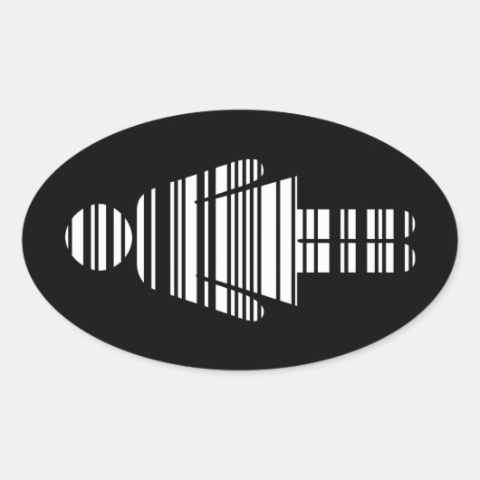 バーコードガール 楕円形シール (正面)