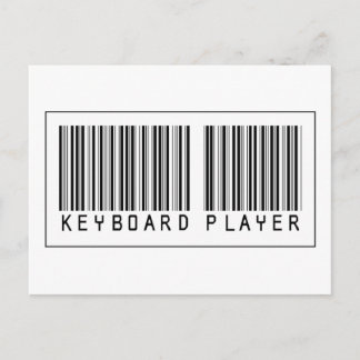 バーコードキーボードプレーヤー ポストカード