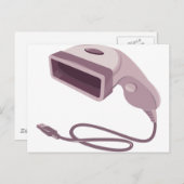 バーコードスキャナーリーダーusbケーブル ポストカード (正面/裏面)