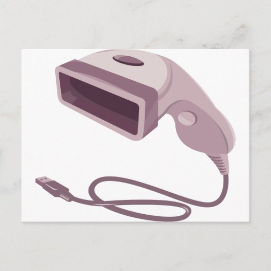 バーコードスキャナーリーダーusbケーブル ポストカード (正面)