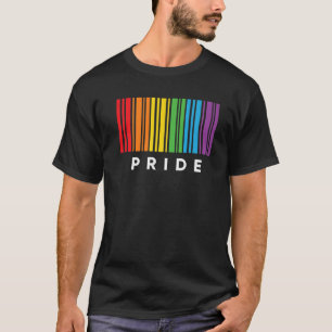 バーコードバイセクシャルプライドLGBT Tレズビアンゲイフラグ Tシャツ