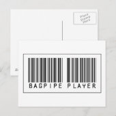 バーコードバグパイププレーヤー ポストカード (正面/裏面)