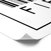 バーコードフィールドホッケープレーヤー ポスター (角)