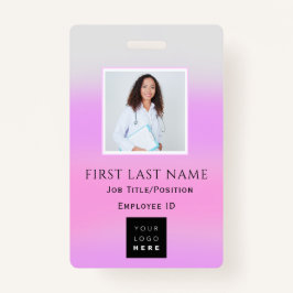 バーコードフォトグラデーションIDヘルスドク気にターナース バッジ