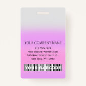 バーコードフォトグラデーションIDヘルスドク気にターナース バッジ (裏面)