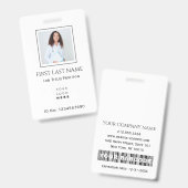 バーコードフォトセラピストナースドクターヘルスIDCard バッジ (Front & Back)