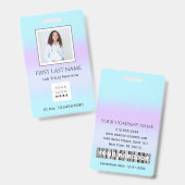 バーコードフォトセラピストナース医師用医療支援資料 バッジ (正面＆裏面)