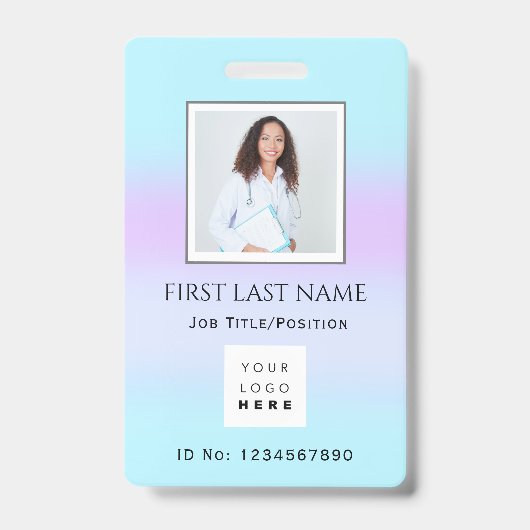 バーコードフォトセラピストナース医師用医療支援資料 バッジ (正面)