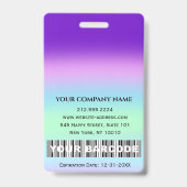 バーコードフォトナースドクターヘルスカラーセラピスト バッジ (Back)