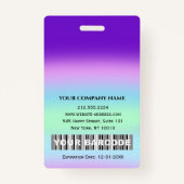 バーコードフォトナースドクターヘルスカラーセラピスト バッジ (裏面)