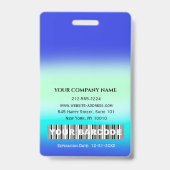 バーコードフォトナースドクターヘルスブルー病院 バッジ (裏面)