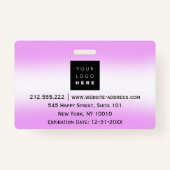 バーコードフォトナースドクターヘルス気にピンクホスピット バッジ (裏面)