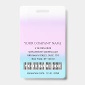 バーコードフォトナースドクターヘルス気にIDピンク バッジ (Back)