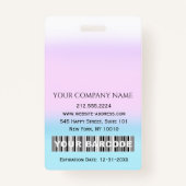 バーコードフォトナースドクターヘルス気にIDピンク バッジ (裏面)