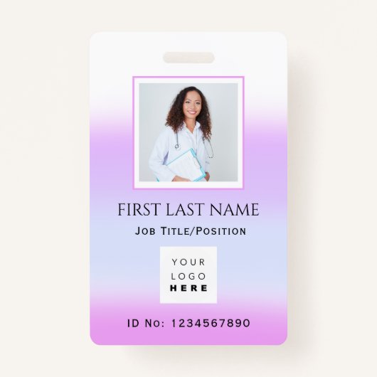 バーコードフォトナースドクターヘルス気にIDCard バッジ (正面)