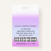 バーコードフォトナースドクターヘルス気にIDCard バッジ (裏面)