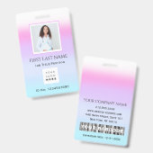 バーコードフォトナースドクターヘルス気にIDCard バッジ (正面＆裏面)