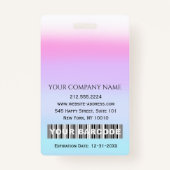 バーコードフォトナースドクターヘルス気にIDCard バッジ (裏面)