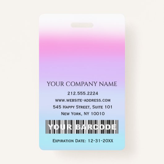 バーコードフォトナースドクターヘルス気にIDCard バッジ (裏面)