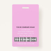 バーコードフォトナースドクターヘルス緊急ピンク バッジ (裏面)