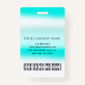 バーコードフォト名IDカード医療手術 バッジ (裏面)